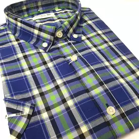 Shortsleeve LST two toned check Shirt | Blue