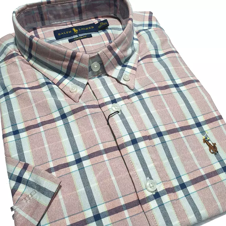 Shortsleeve PRL two toned check Shirt | Pink