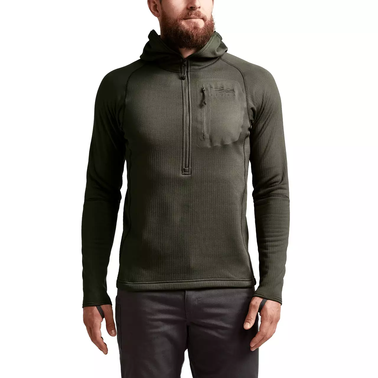 'Sitka' Men's Heavyweight Hoody - Hunt Solids : Deep Lichen