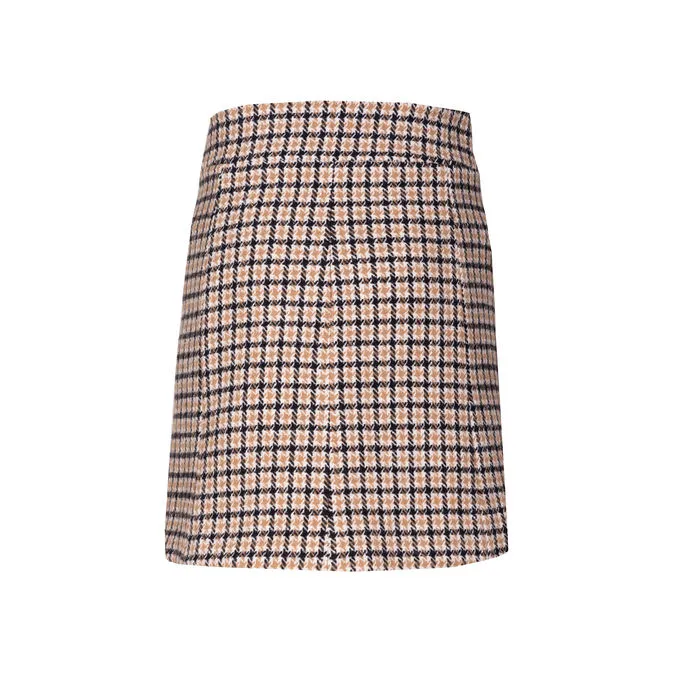 SKIRT TURATI Woman Check Havana Black 