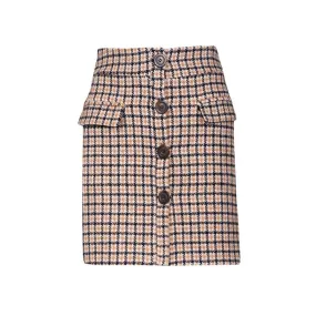 SKIRT TURATI Woman Check Havana Black 