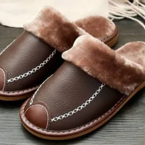 Slippers warm indoor slipper waterproof home house shoes wom