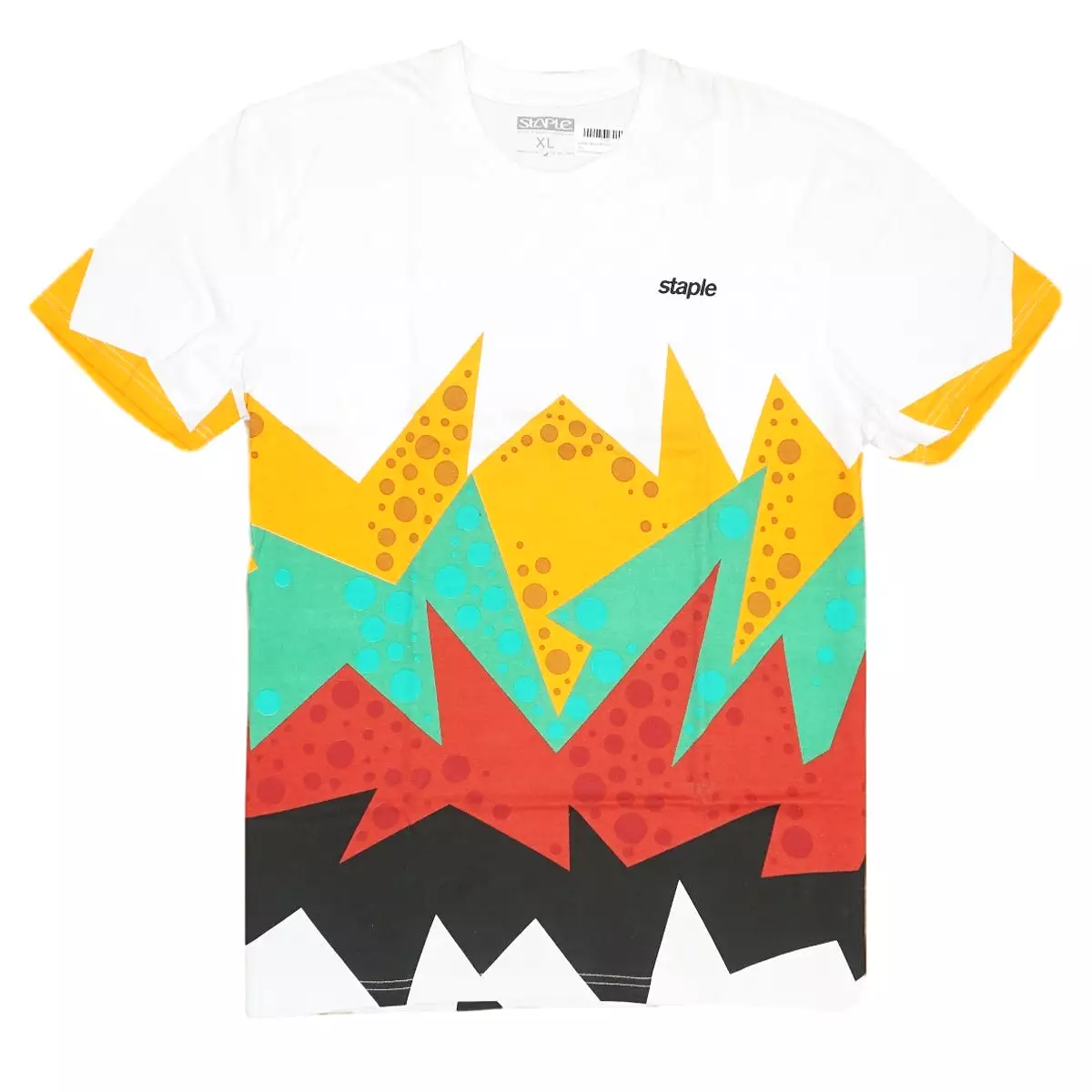 Staple- Burst Bottom Tee (White/Orange/Green)