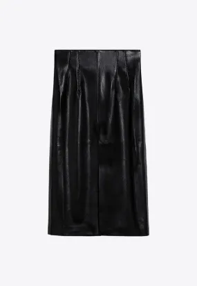 Stephanie Leatherette Midi Skirt