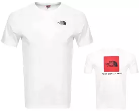 The North Face T0C242FN4 Red Box Crew Neck T-Shirt White