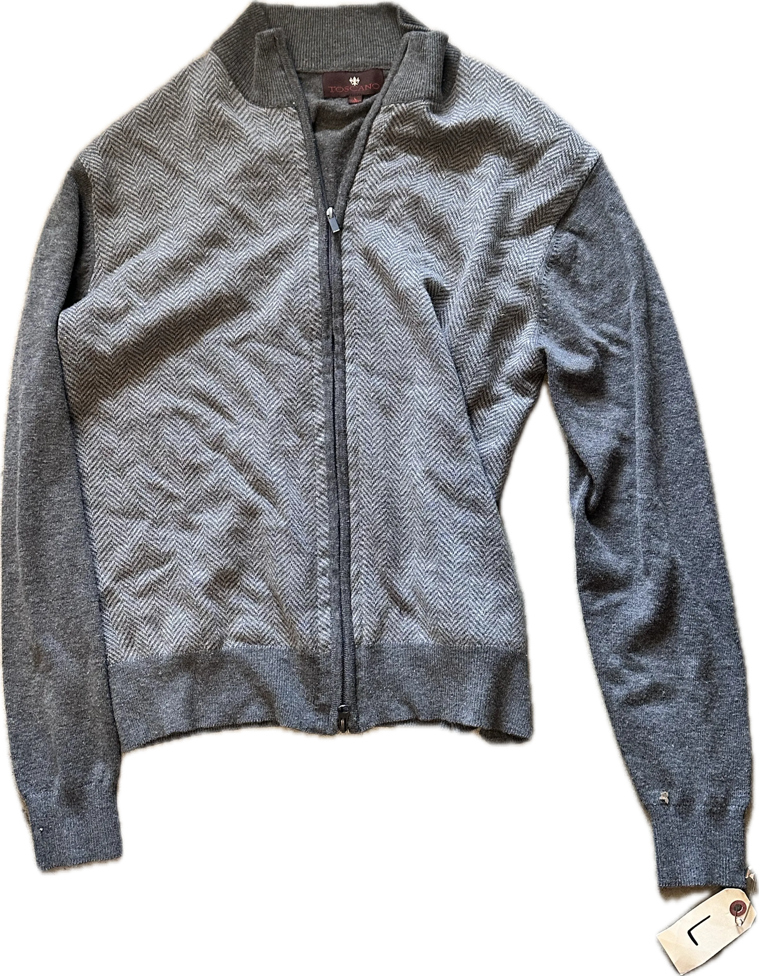 THE OFFICE: Jim’s TOSCANO Grey Zip Sweater (L)