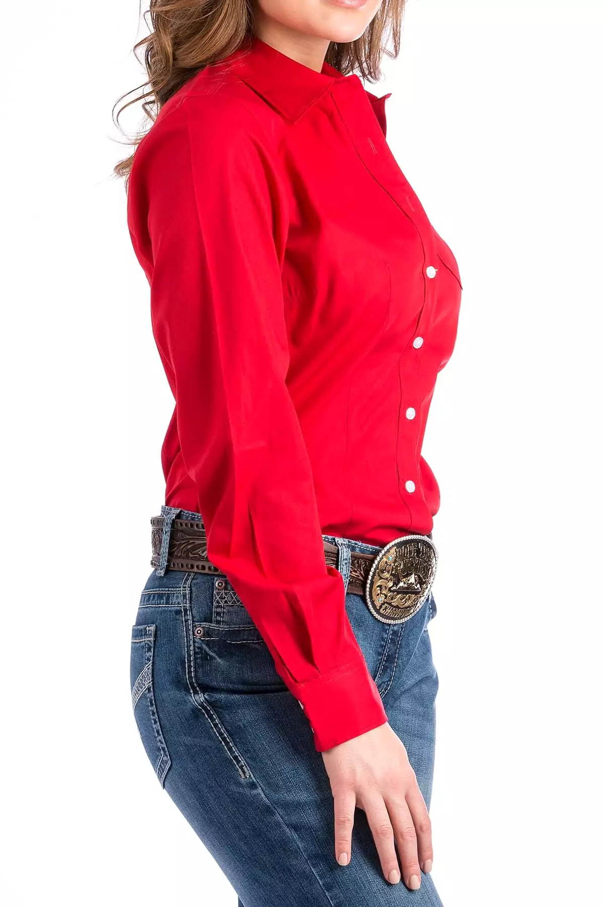 The Women's Cinch Red Solid Shirt