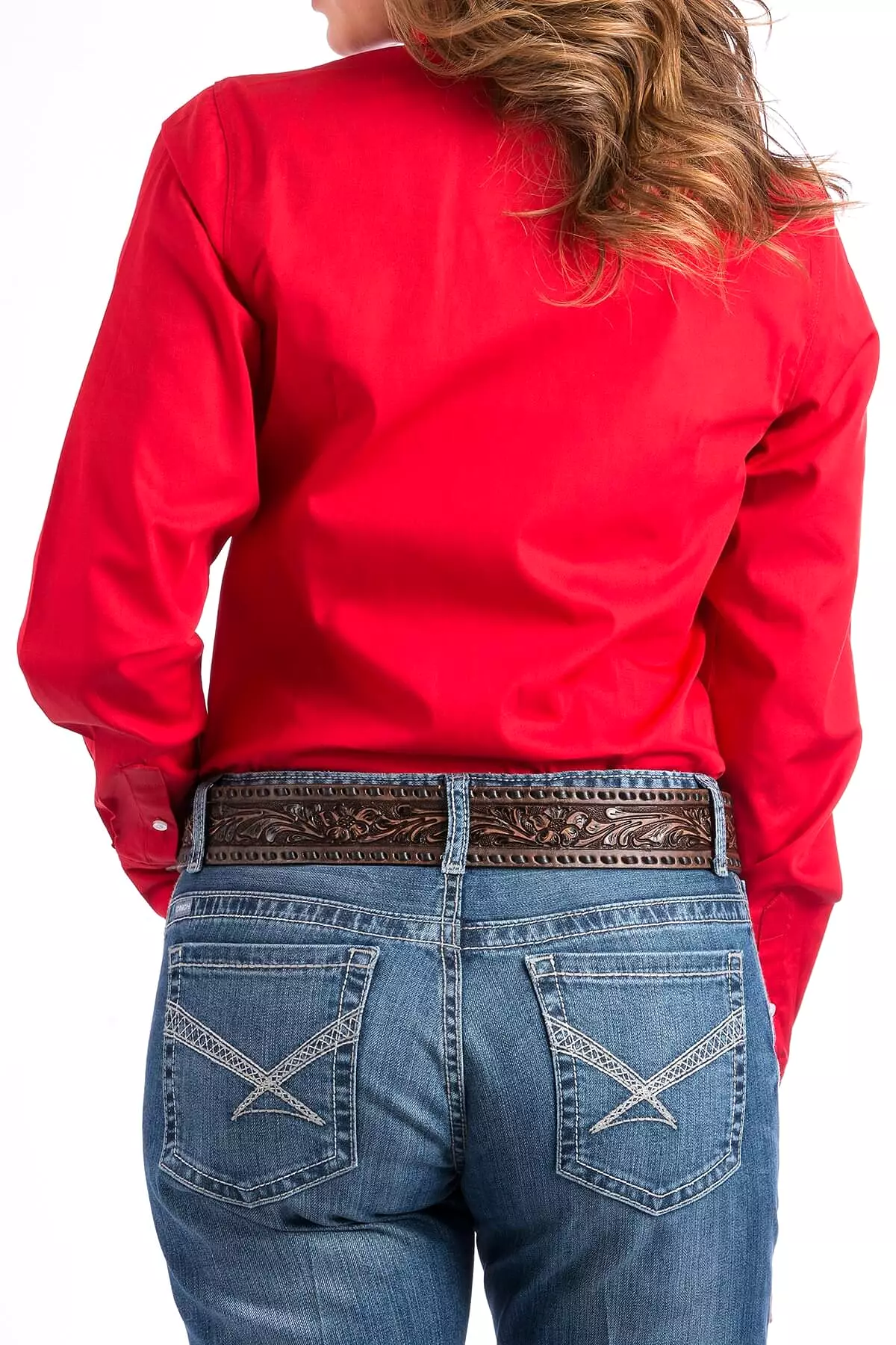 The Women's Cinch Red Solid Shirt