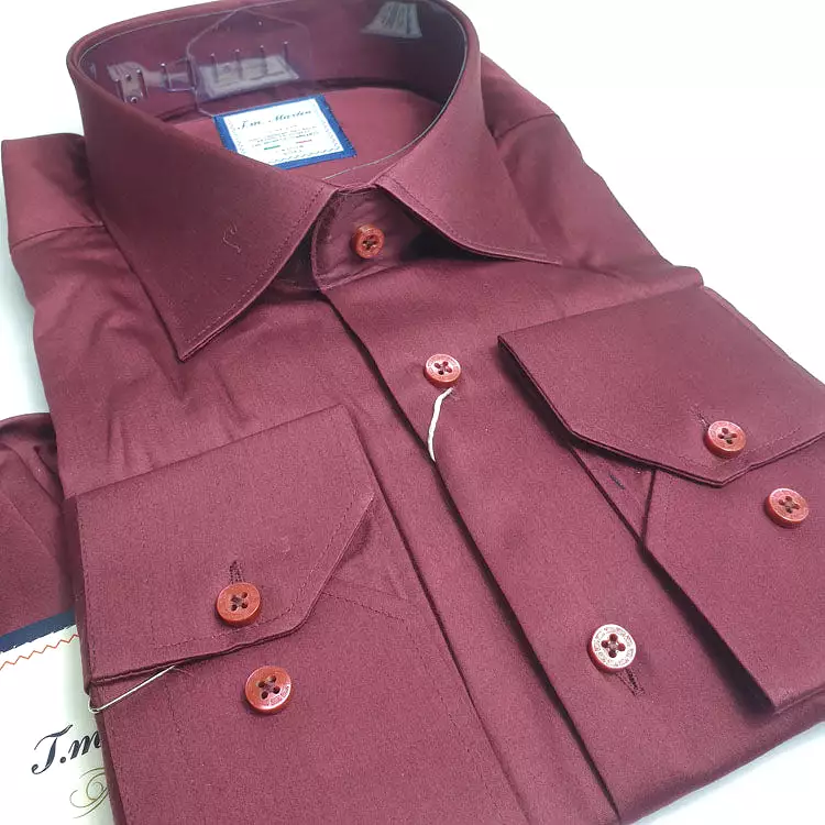 TM Martin men's classic Shirt | Burgundy