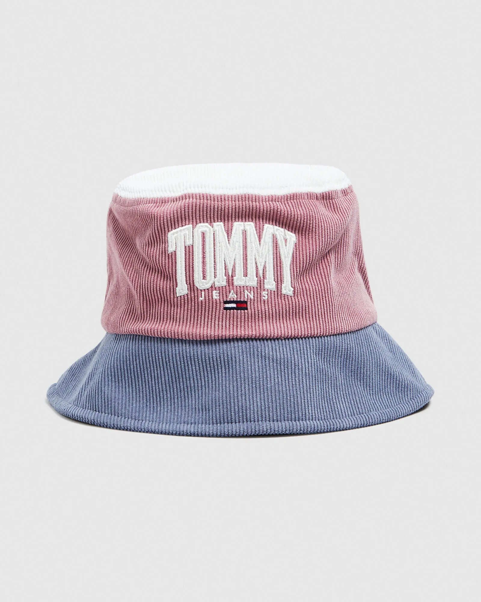 Tommy Jeans ABO TJM College Bucket Hat Moss Rose Pink/Blue/White