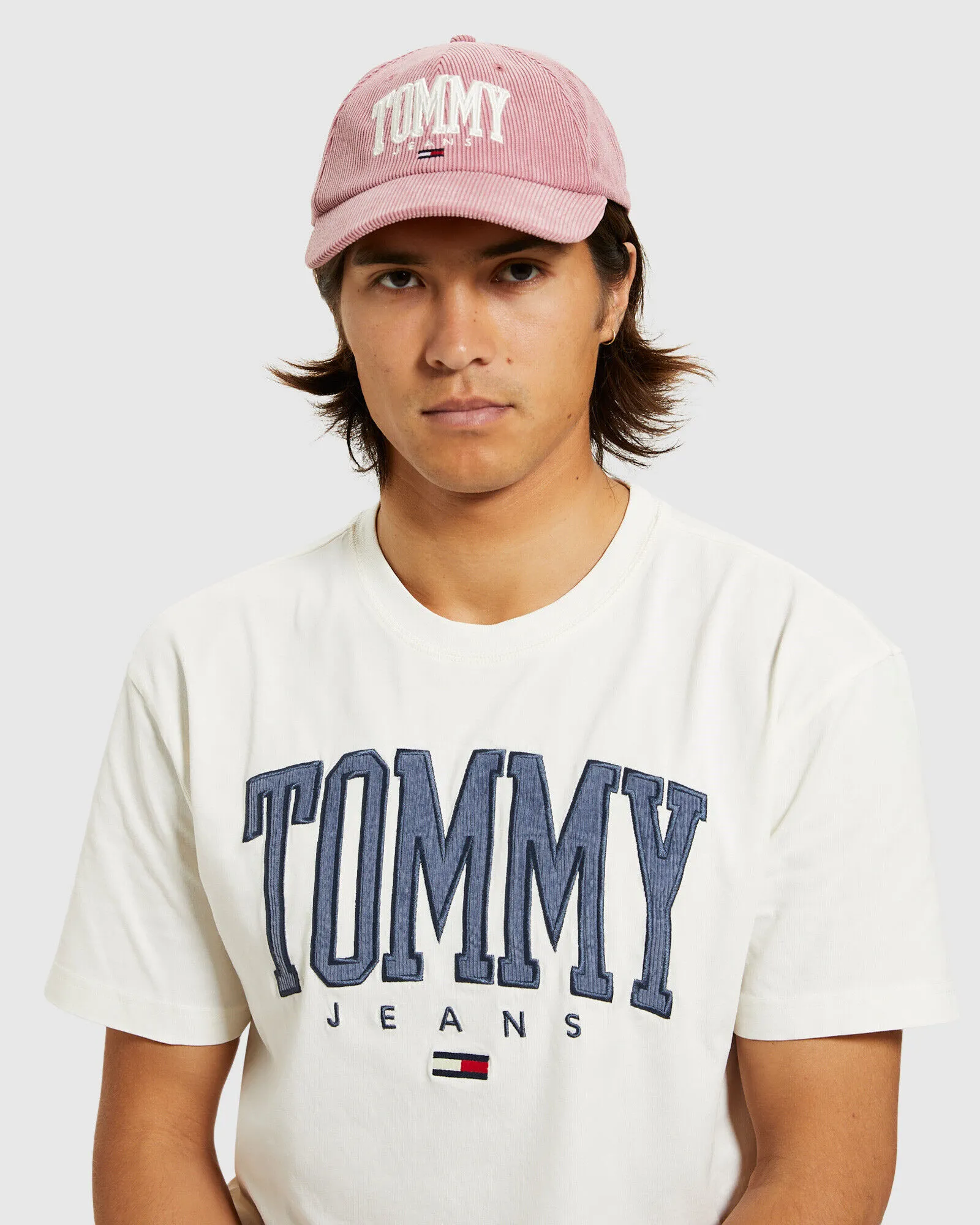 Tommy Jeans ABO TJM College Cap Moss Rose Pink