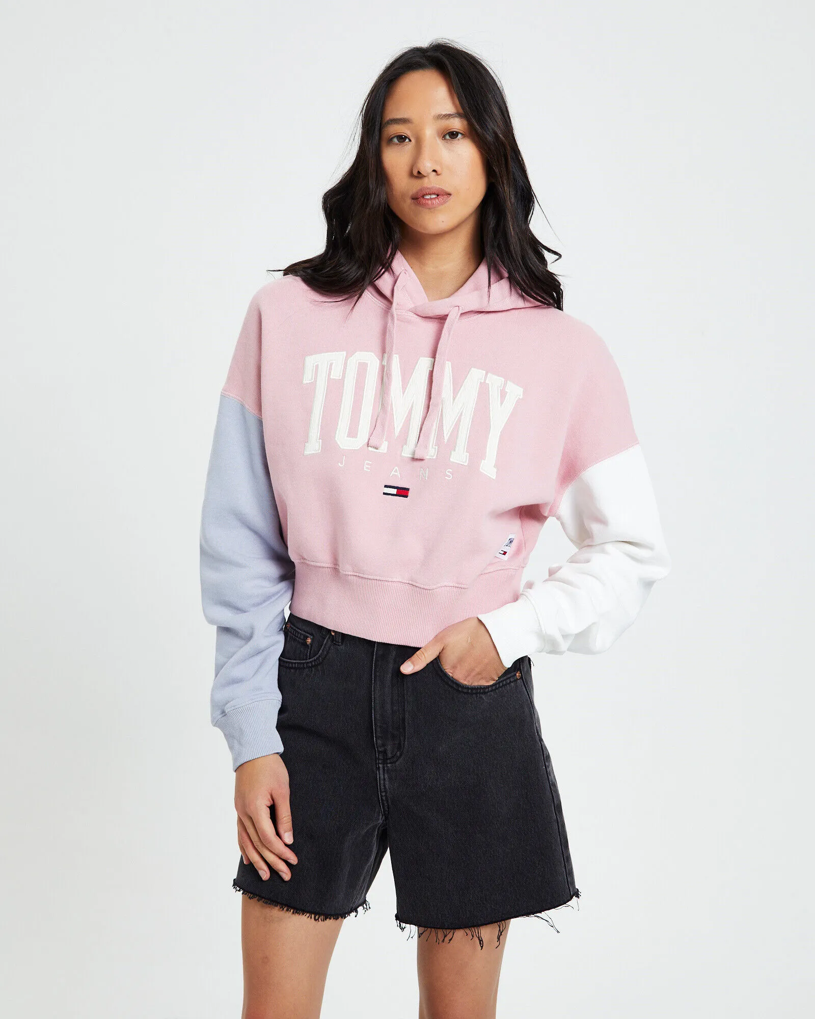 Tommy Jeans ABO TJW Colour Block Hoodie Broadway Pink