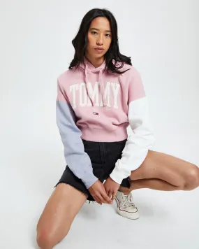 Tommy Jeans ABO TJW Colour Block Hoodie Broadway Pink