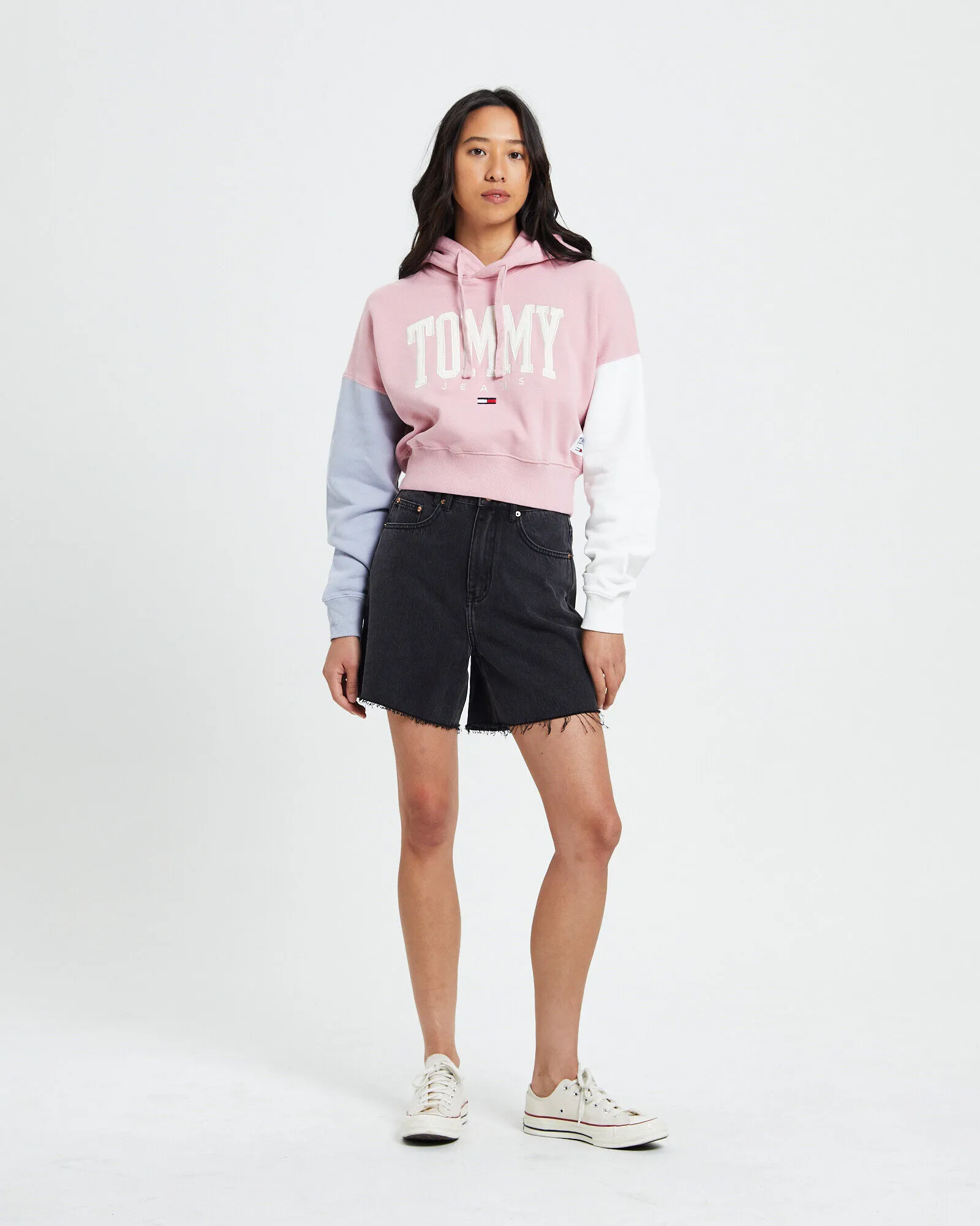 Tommy Jeans ABO TJW Colour Block Hoodie Broadway Pink