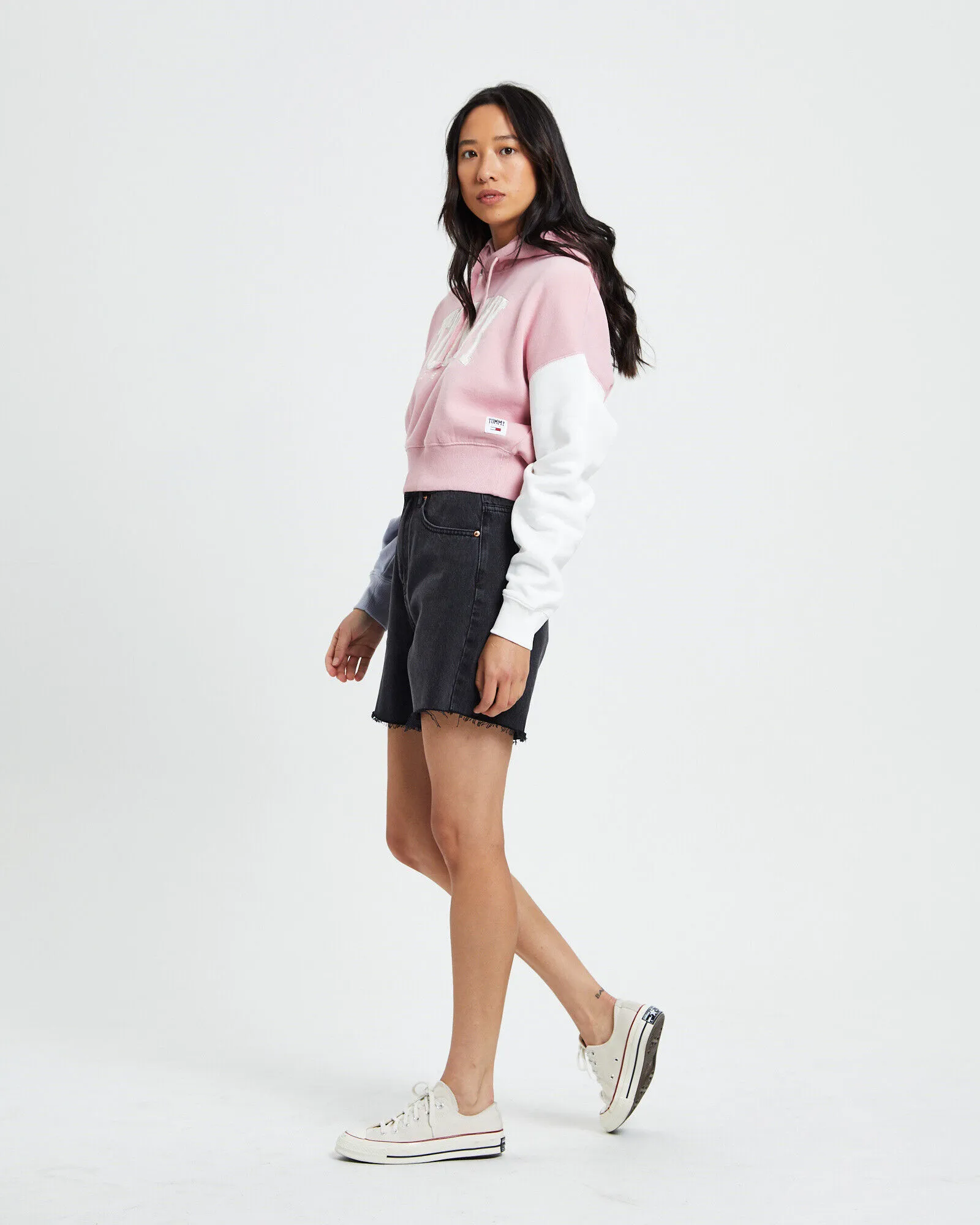 Tommy Jeans ABO TJW Colour Block Hoodie Broadway Pink