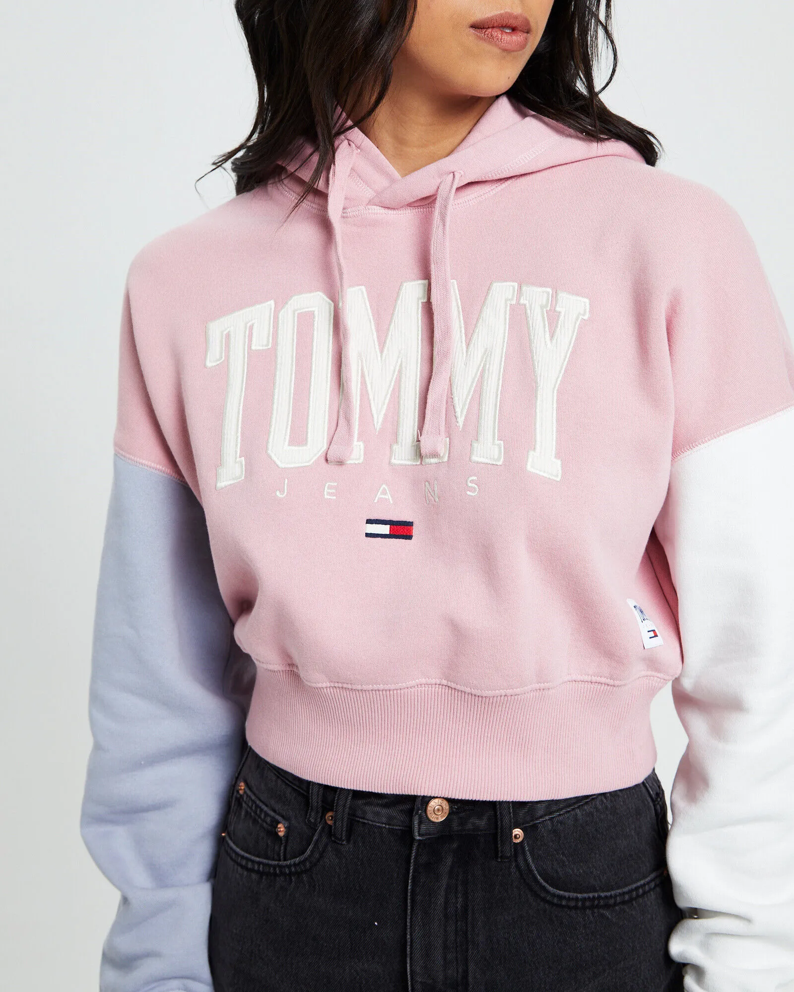 Tommy Jeans ABO TJW Colour Block Hoodie Broadway Pink