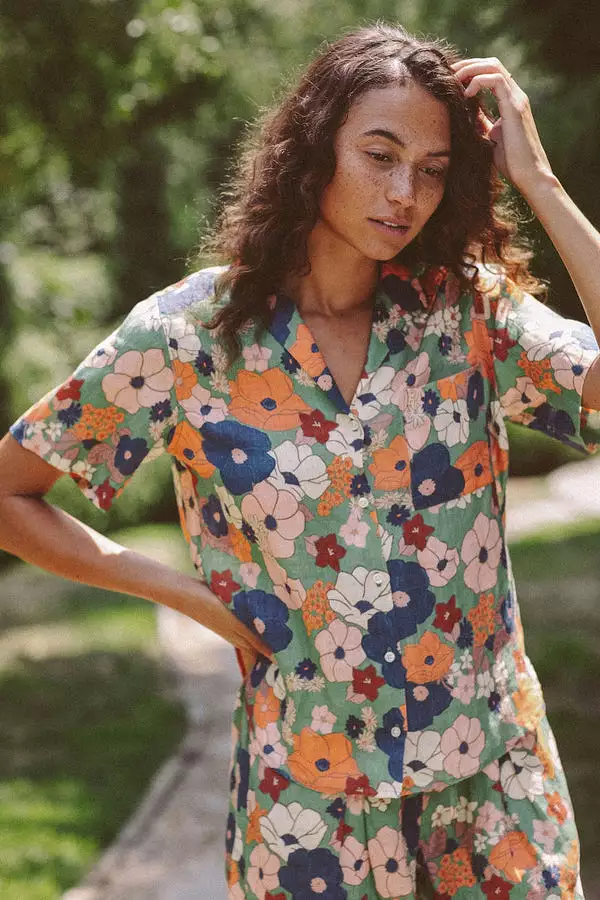 TROVATA BIRDS OF PARADIS Margot Camp Shirt