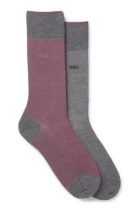 Two-pack of socks in mercerized cotton