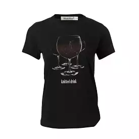 Undercover 'Kitted Drink' Black Cotton T-Shirt