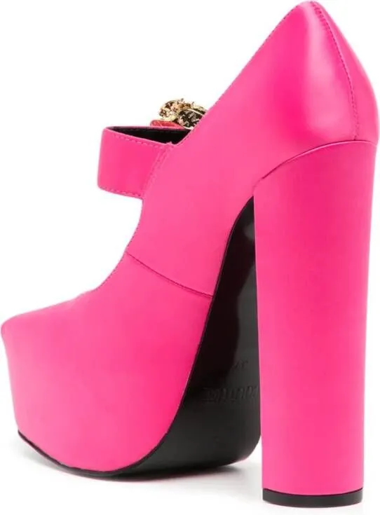 Versace Jeans Couture Hurley 150mm satin platform pumps Pink