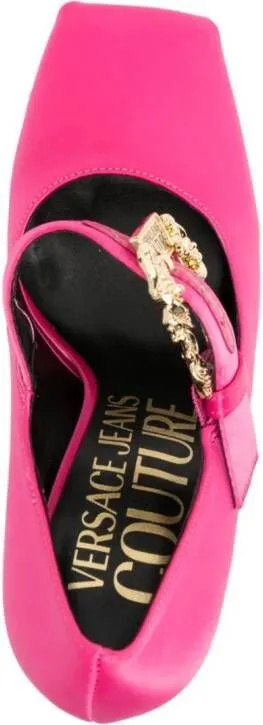 Versace Jeans Couture Hurley 150mm satin platform pumps Pink