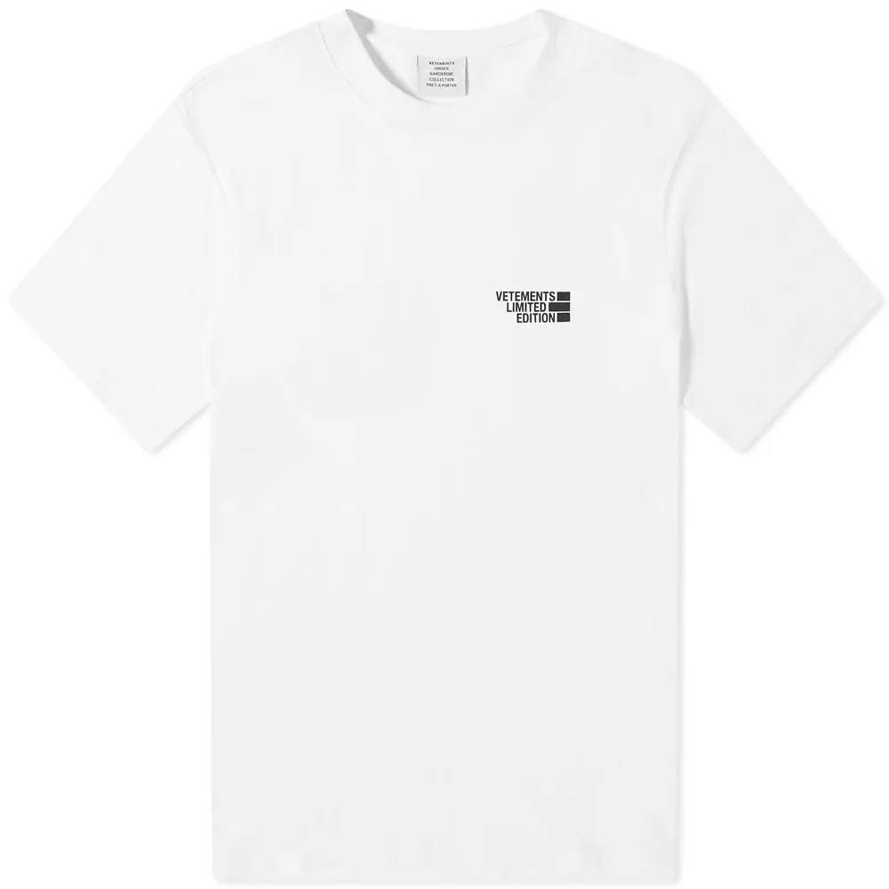 VETEMENTS Logo Limited Edition T-ShirtWhite