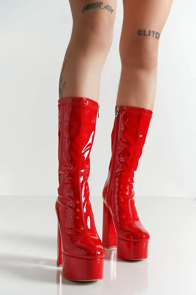 Vinkele Platform Boot - Red [Last size 8/10]