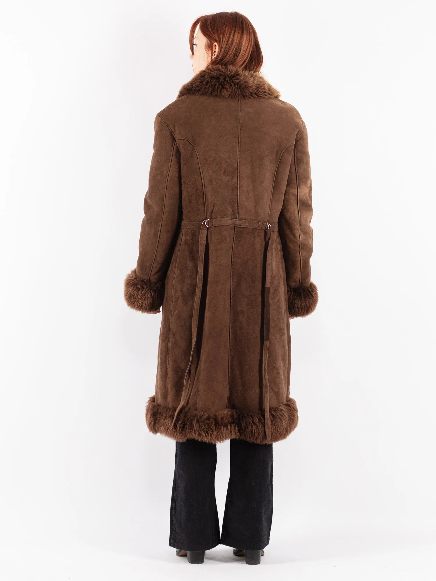 Vintage 70's Penny Lane Sheepskin Coat in Brown