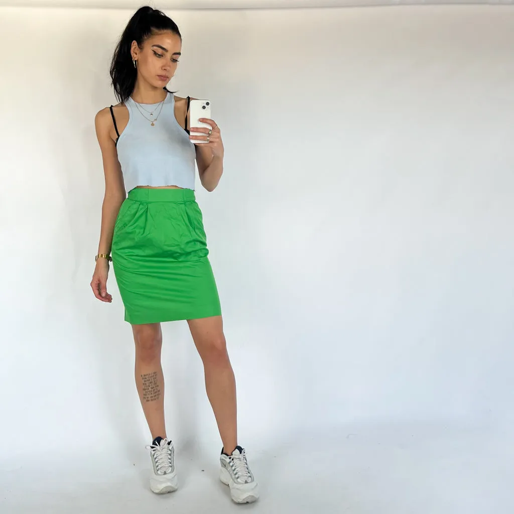 Vintage Green 90s Balenciaga Skirt (23x)