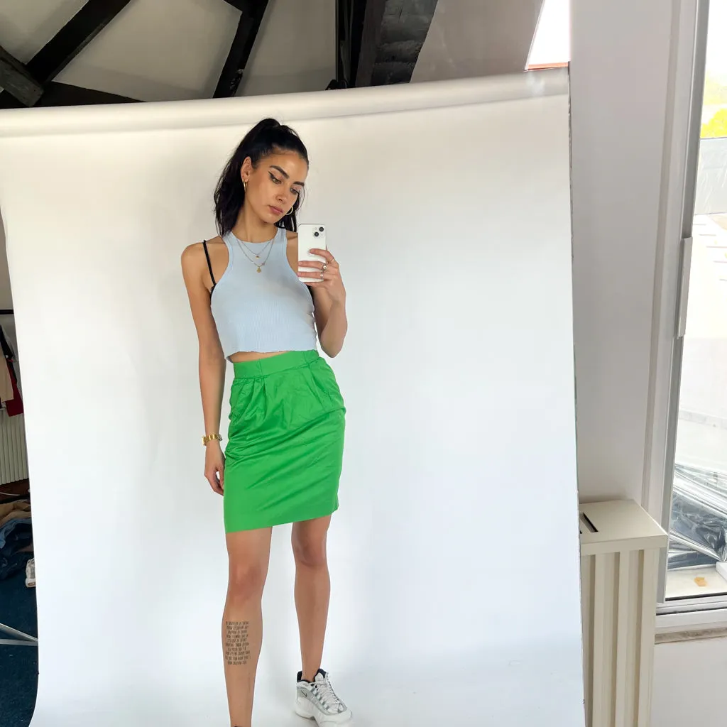 Vintage Green 90s Balenciaga Skirt (23x)