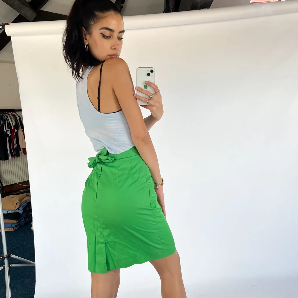 Vintage Green 90s Balenciaga Skirt (23x)