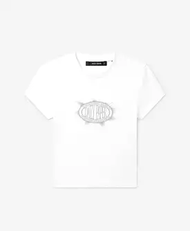 White Glow Cropped T-Shirt