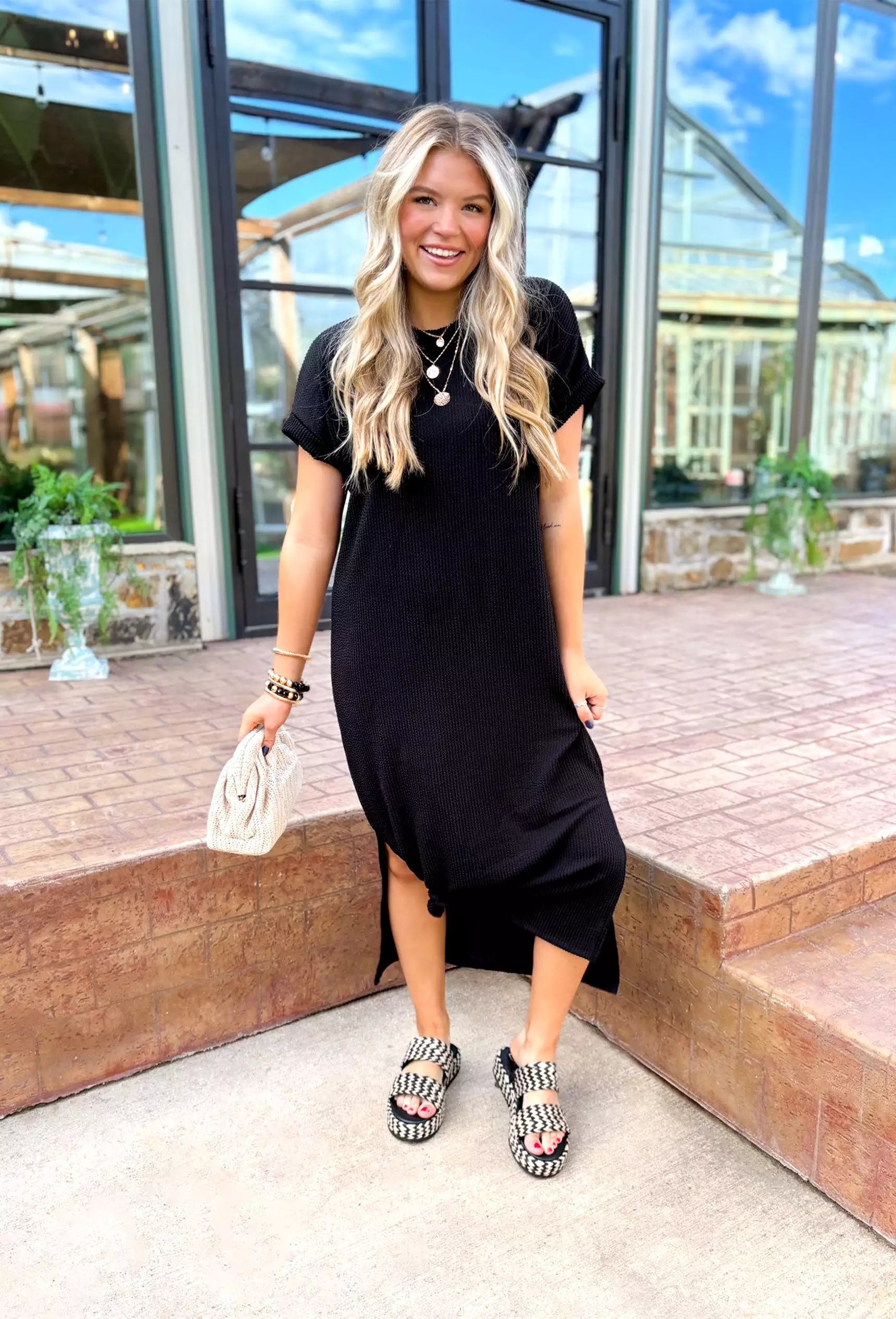 Winnie Midi Dress in Black