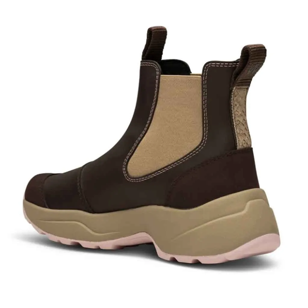 Woden Siri Waterproof Boot - Chocolate/Light Lilac