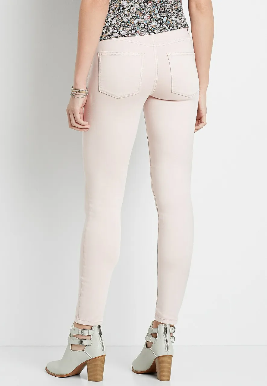 Women Maurices Jeans | High Rise Light Pink Double Button Jegging Made With Repreve&Reg