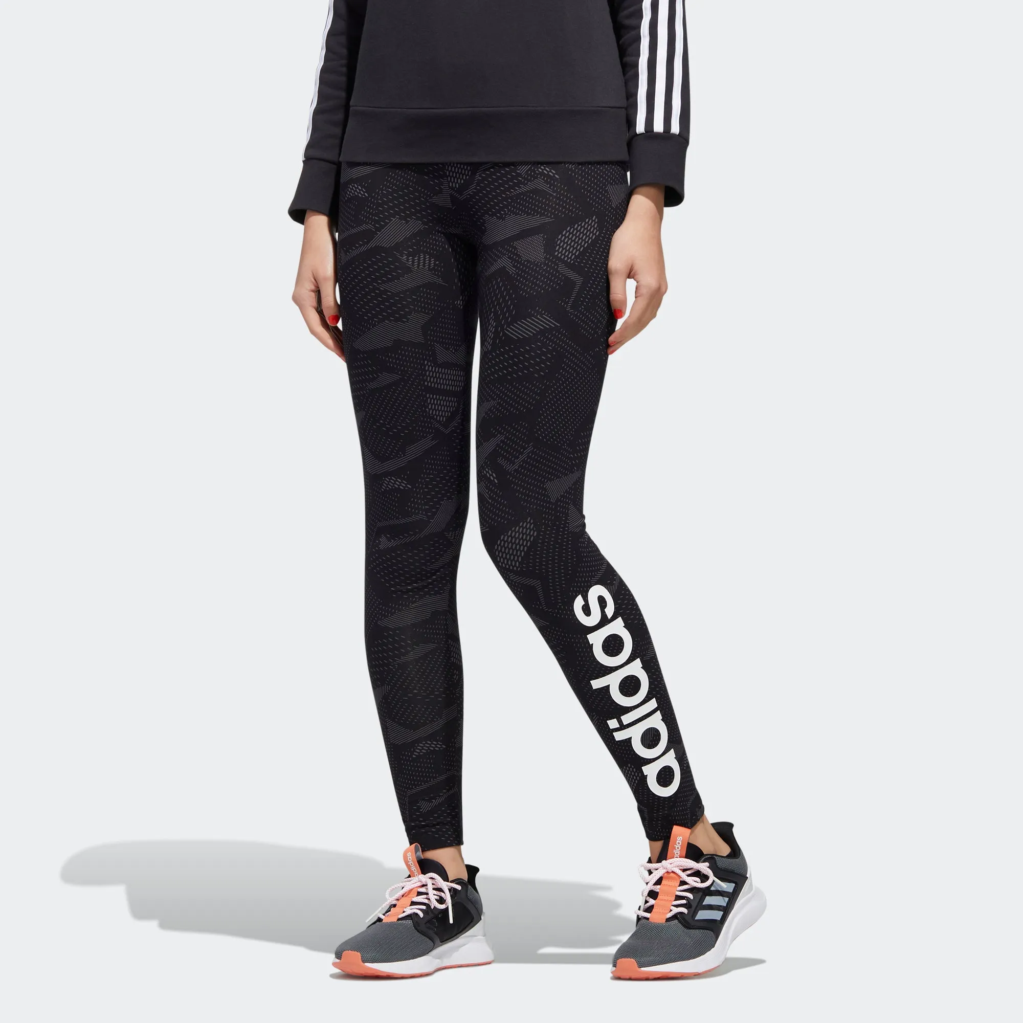 Women's adidas Essentials Allover Print Leggings Black