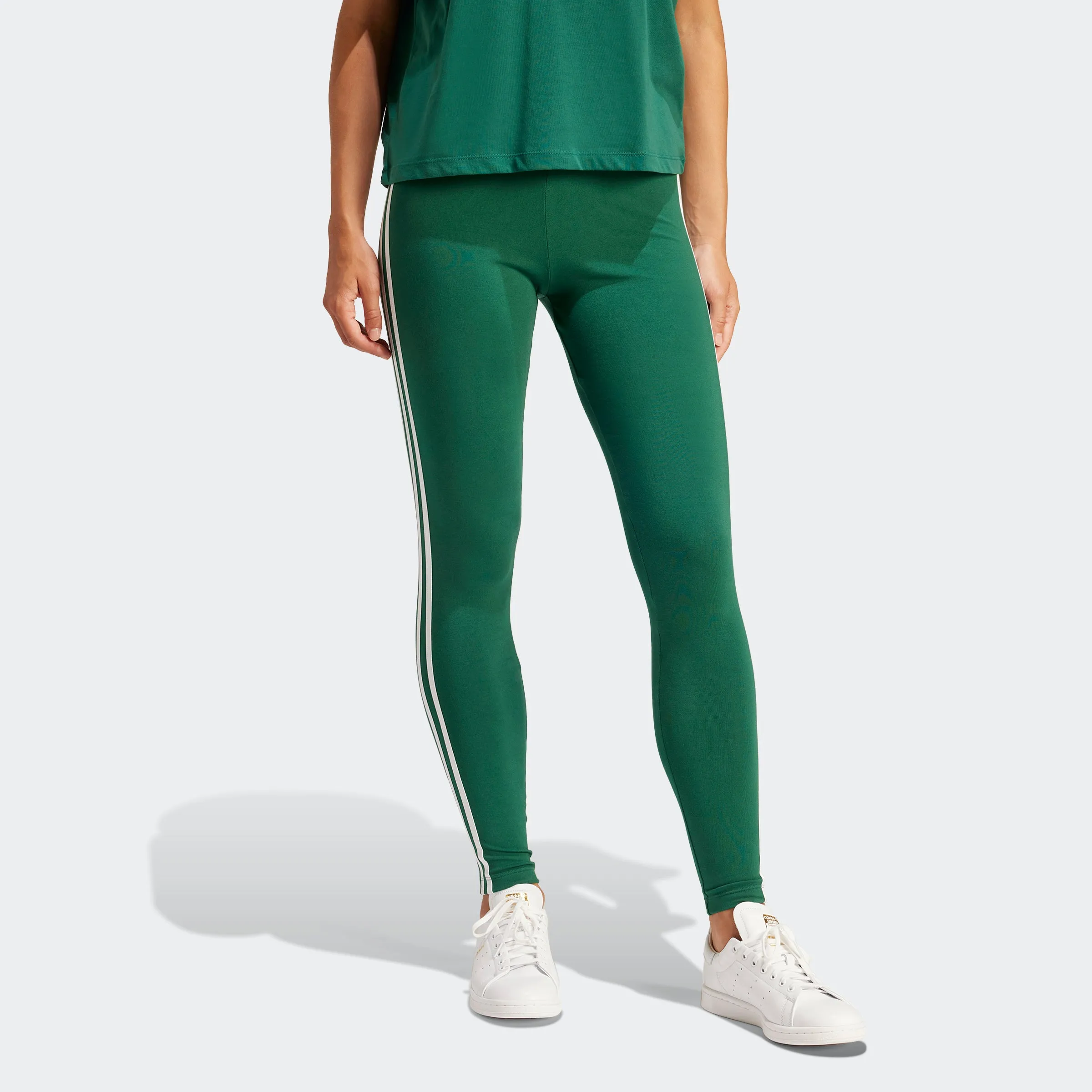 Women's adidas Originals Adicolor 3-Stripes Leggings Collegiate Green