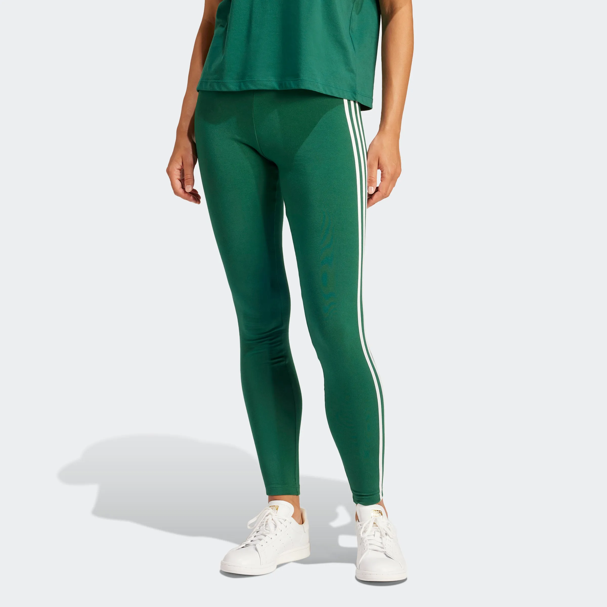 Women's adidas Originals Adicolor 3-Stripes Leggings Collegiate Green