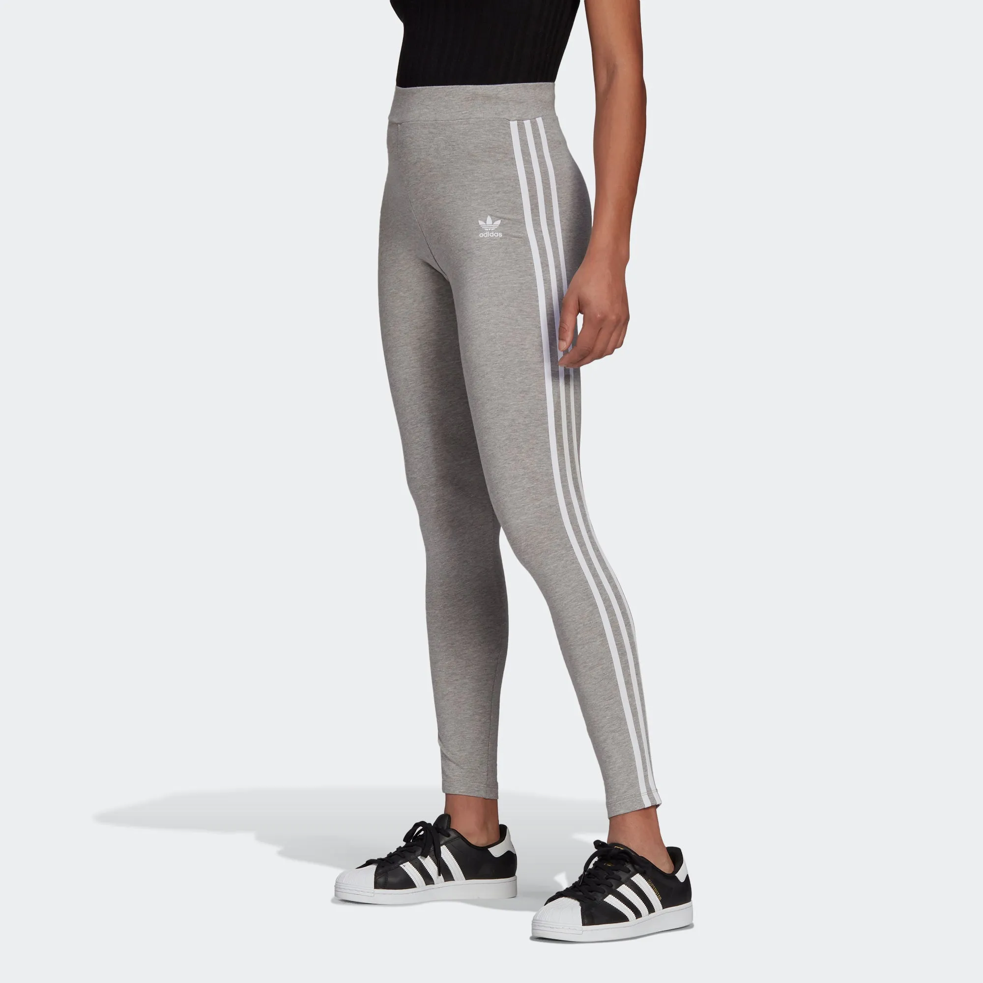 Women's adidas Originals Adicolor 3-Stripes Leggings Grey