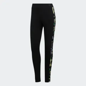 Women’s adidas Originals Floral 3-Stripes Leggings Black