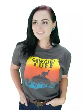 Women's Cowgirl Tuff - Sunset Graphic Tee