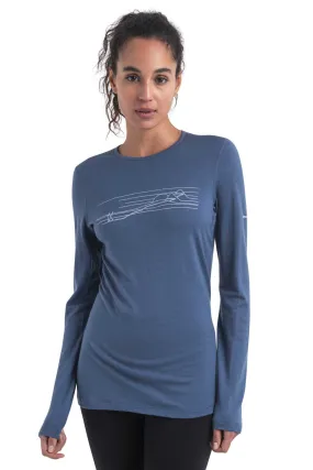 Womens Merino 200 Oasis LS Thermal Top Ski Stripes