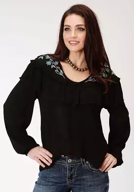 Women's Roper Studio West Collection L/S Shirt - Blue