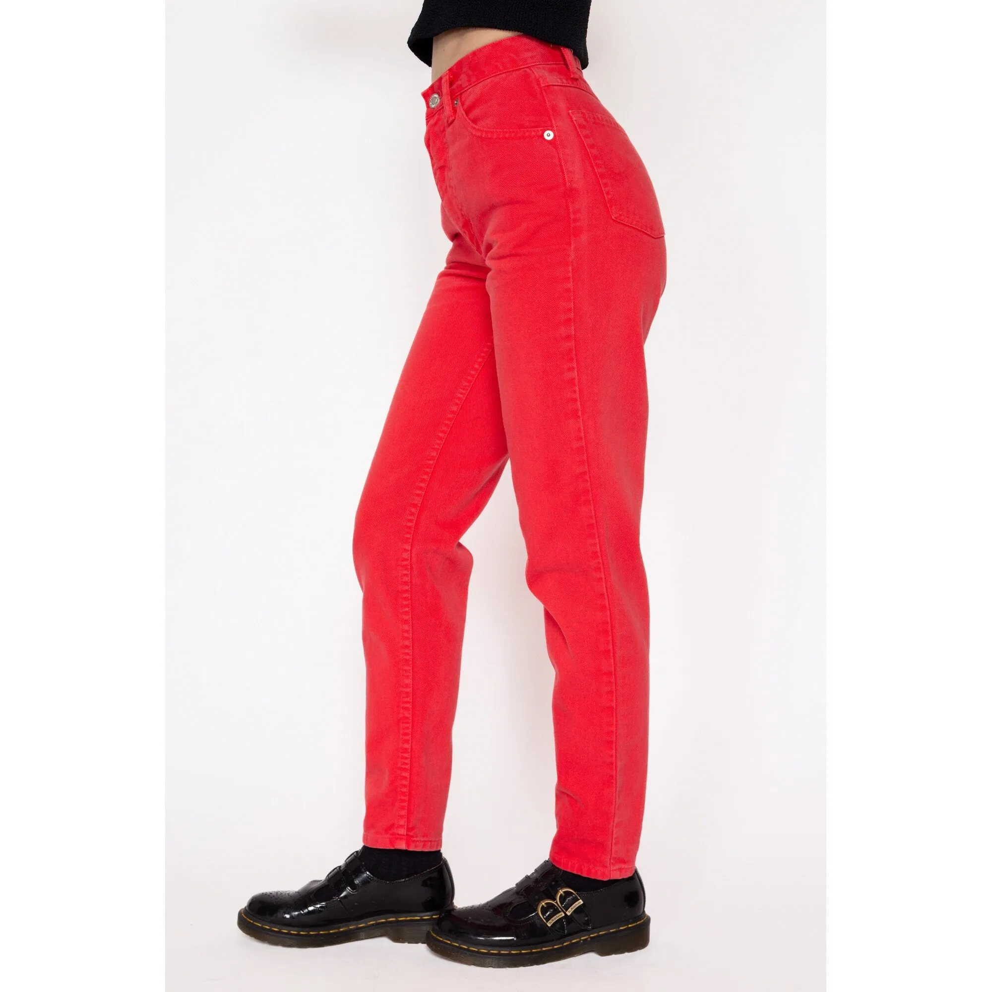 XXS 90s United Colors Of Benetton Coral Pink Jeans 23"