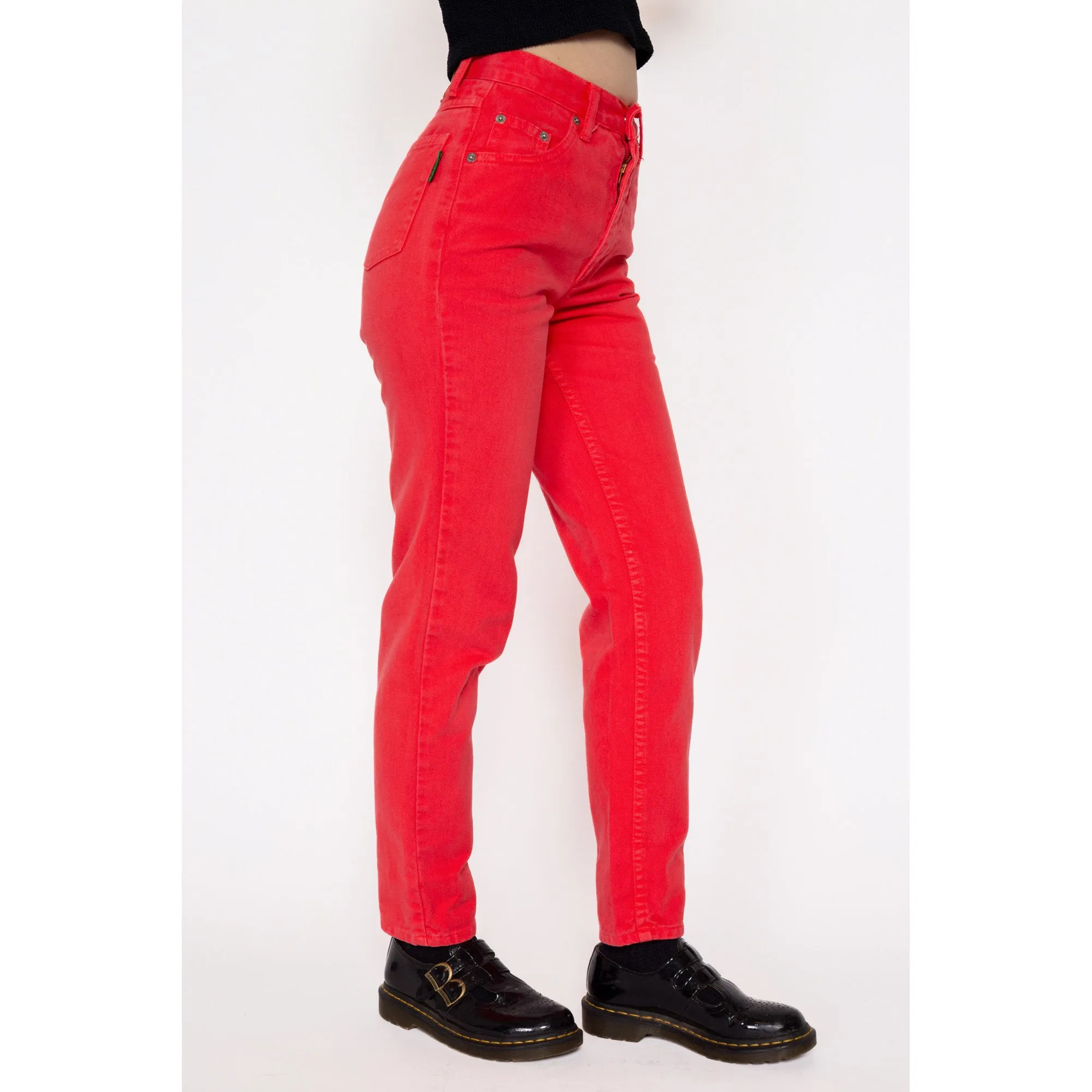 XXS 90s United Colors Of Benetton Coral Pink Jeans 23"