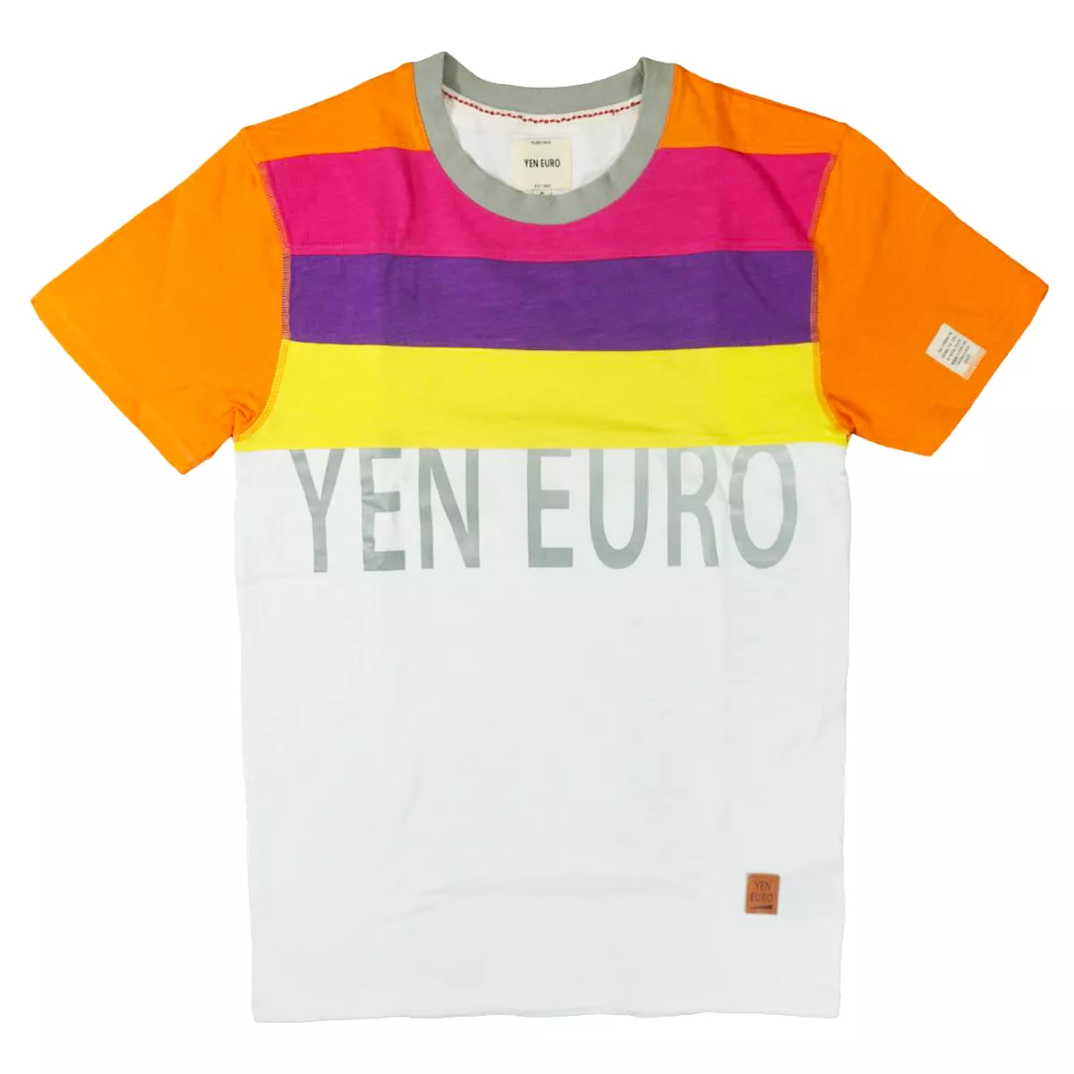 YE Color Block Reflective Tee (White) / D10