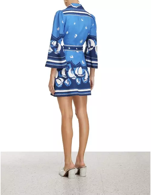 ZIMMERMANN High Tide Mini Shirt Dress