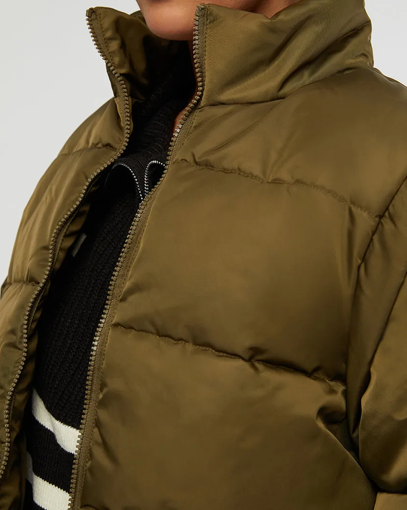 Zip Off Sleeve Puffer Jacket | Military Olive